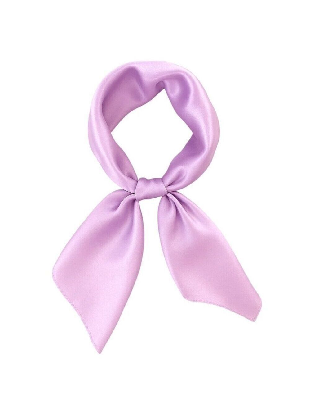Lavender Purple  Satin Scarf 19x19, Western Cowboy Cowgirl Bandana, Boho Coastal